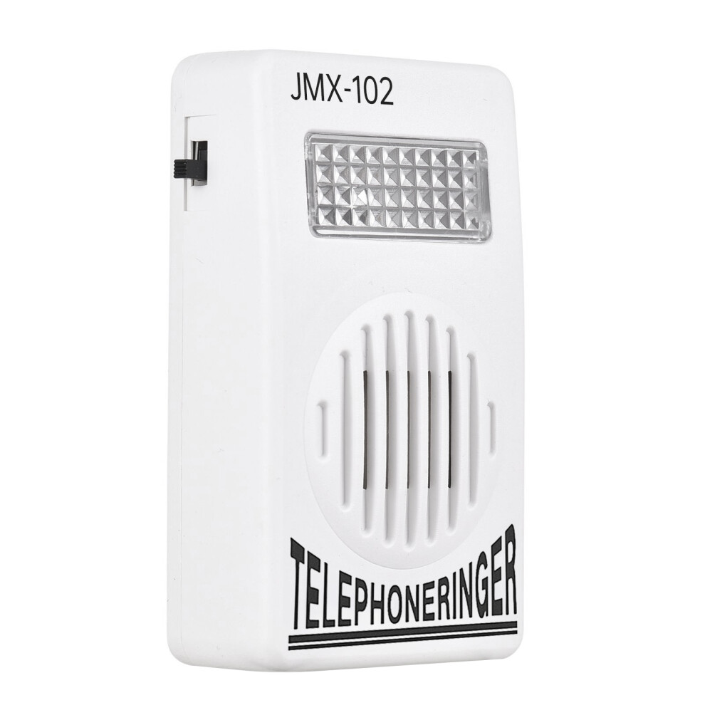 Light Loud Telephone Ringer 70Db Amplifier Ringing Help Strobe Bell With Flash Suitable For Landline Phone 6P2c Connector Type Wall-M