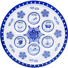 Die Dreidel Company Sederteller Pessachteller Melamin Renaissance Design Pessach Sederteller