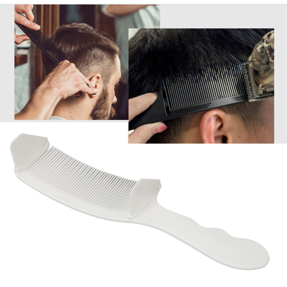 Curved Barber Clipper Comb Flat Top S Shape Professional Hairdressing Tool Haircut Comb White