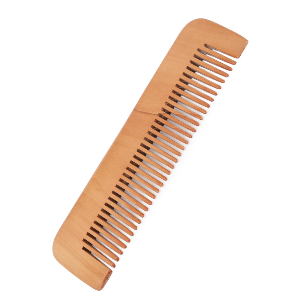 Wooden Hair Comb Small Pocket Sized Peach Wood Beard Comb for Men Women Hair Styling
