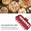 Pizza Dough Docker Roller Prevent Blistering Dense Pizza Docking Tool with Spikes for Home Kitchen Red 6