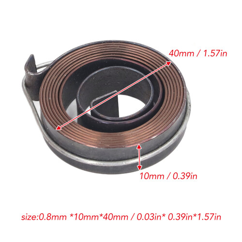 2PCS Drill Press Springs Quill Feed Return Coil Spring 0.8x10 Double Hook 37mm Outer Diameter 1