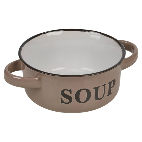 URBN Living (4) 500ml Coloured Stoneware Ceramic Cereal Soup Bowls with Handles 2