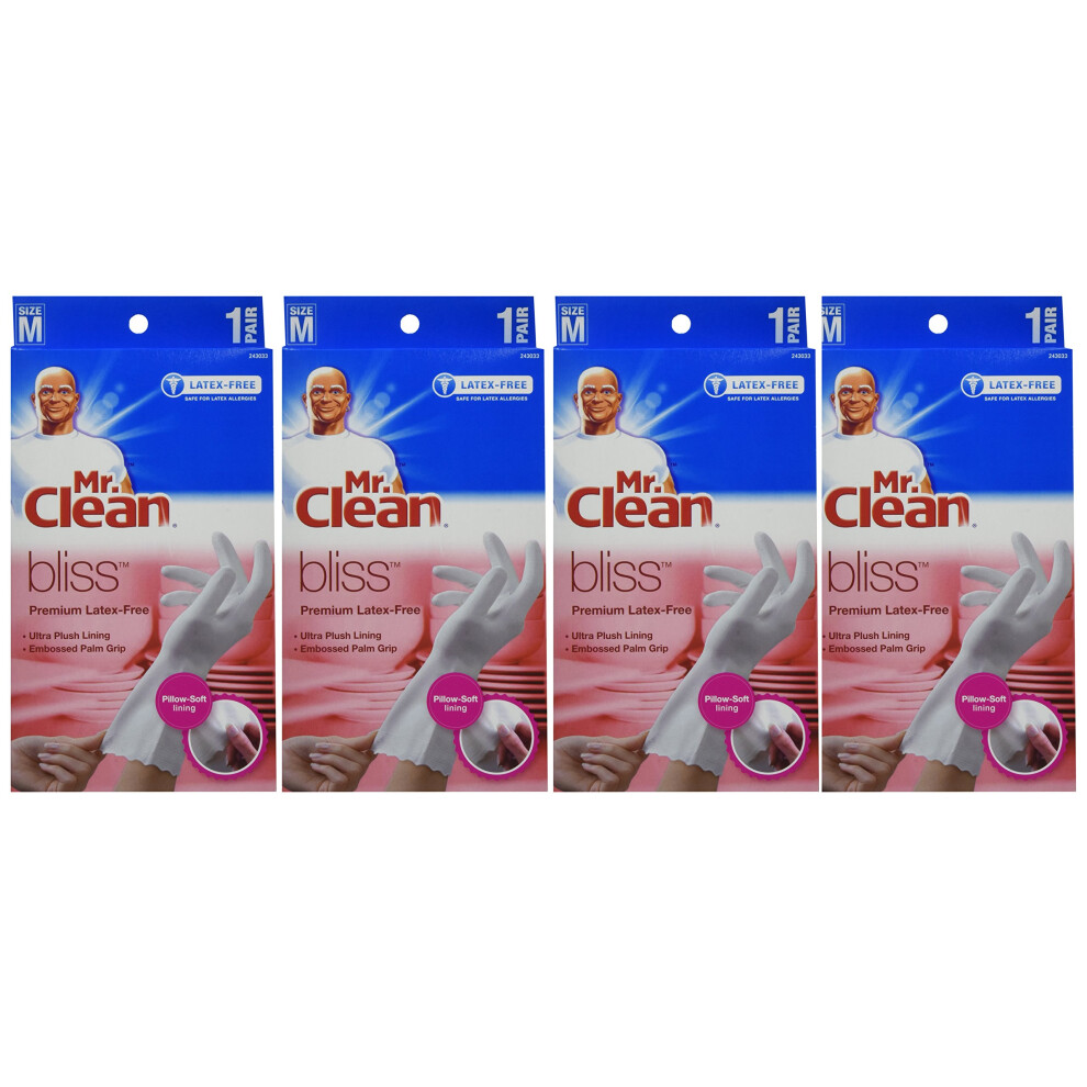 Mr. Clean 243033 Bliss Premium 1-pair Latex-free Gloves, Medium (4 Pack)-image-OPC-PDPRCMQ-NEW