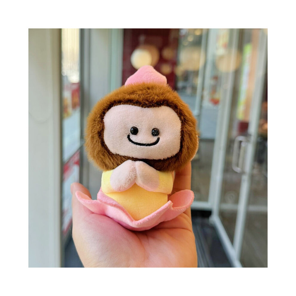 (Peach)Lotus le roi singe peluche porte-clés animal peluche poupée sac à dos cadeau pendentif