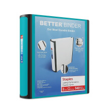 Zo      vacka STAPLES Better Binder, 2 palce, tyrkysov