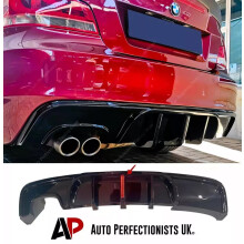 For BMW 1 Series Coupe E82 Rear Diffuser Lip Valance W/ LED M Sport 7-13