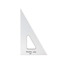 Tri   ngulo de desenho de arco do Pac   fico 12 polegadas 30/60/90 graus acr   lico claro