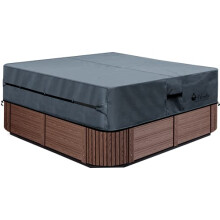 Tapa de cubierta para jacuzzi UcEDER de poli ster resistente (tama o real 85 x 85 x 20, se ajusta a 83 x 83 x 20) Parasol para spa y protector de