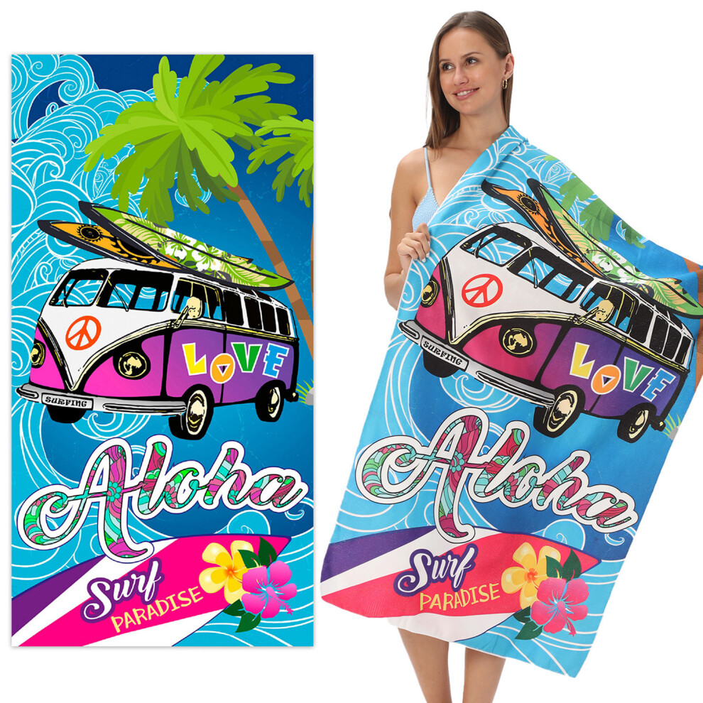 (17, 70*140) Microfiber Beach Towel Custom Digital Printed Plush Towel Bath Towel-image-OPC-PHR8J2R-NEW