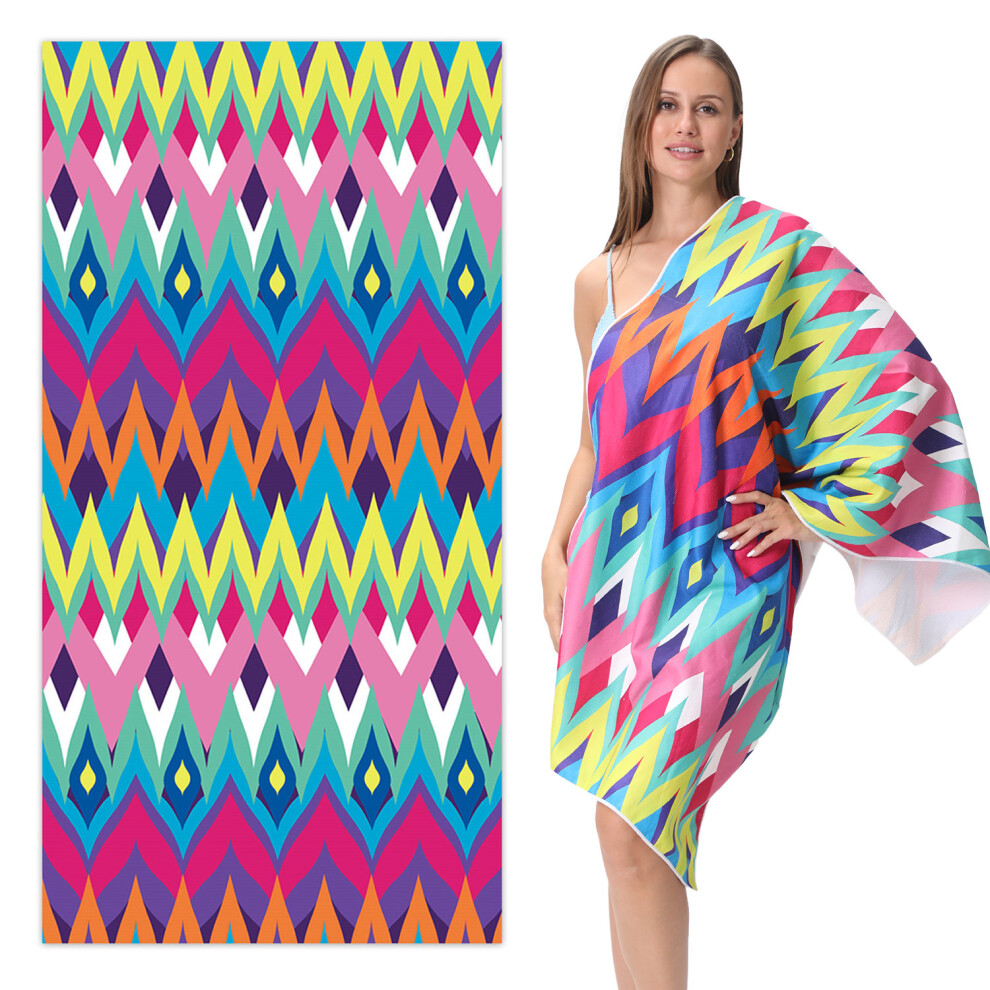 (34, 100*180) Microfiber Beach Towel Custom Digital Printed Plush Towel Bath Towel-image-OPC-PHR8J5H-NEW