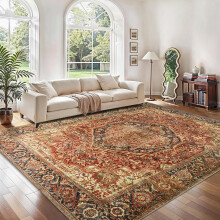 (240 x 320 cm (8 ft. x 10 ft. 6 in), Majestic) Traditional Non Slip Rugs Extra Large Area Rug Living Room Bedroom Carpets