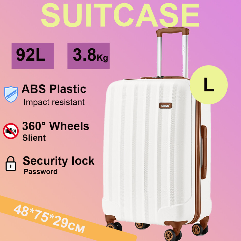 (28 Inch ) 19/24/28 Inch Suitcase Abs Hard Shell Travel Luggage Suitcase Set Black