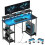 Homcom HOMCOM Computer Desk Reversible Home Office Desk with Storage Black 9