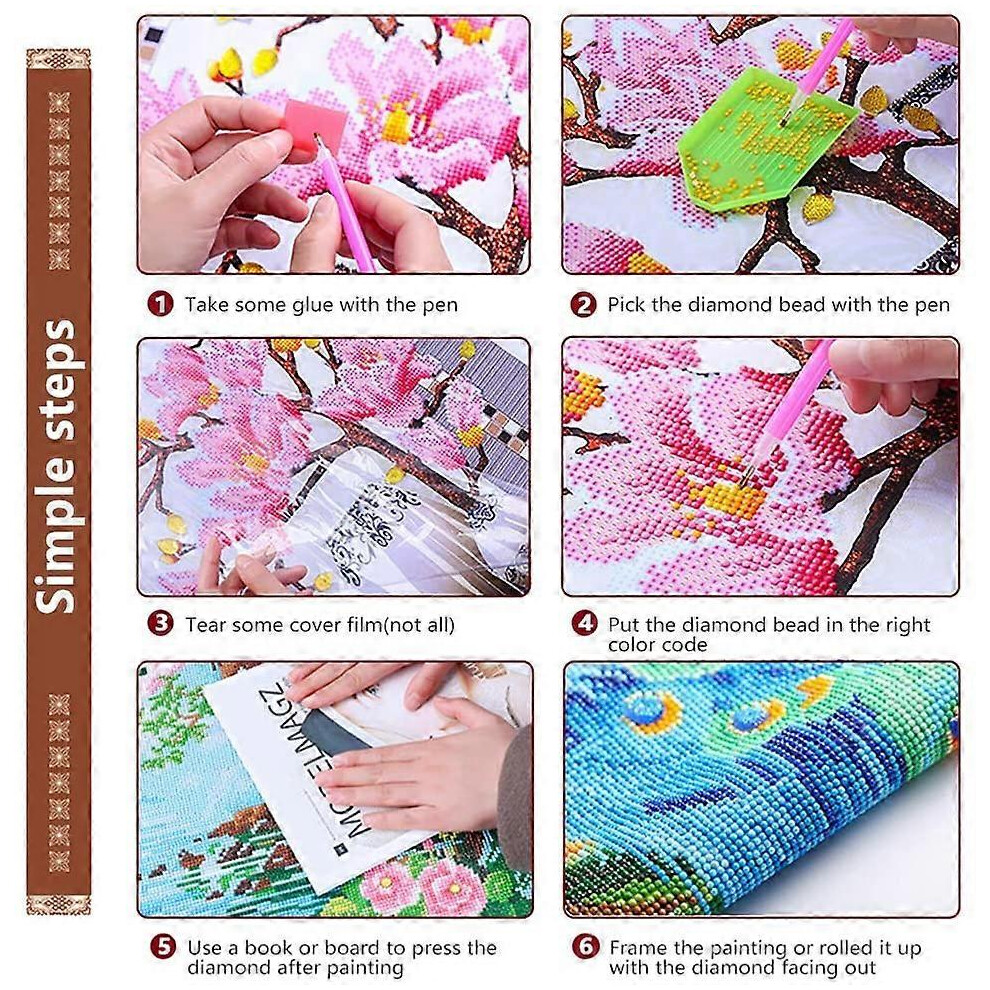 (As show, One size) 5D DIY Diamond Painting Drill Embroidery Kits Art Cross Stitch Decors Gifts 12*16 inch (dog)