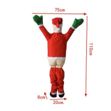 (Take off your pants Santa Claus 170cm) New Velvet Santa Claus Climbing Wall Decoration Clothes Fleece Clothes Grinch Wall Clothes