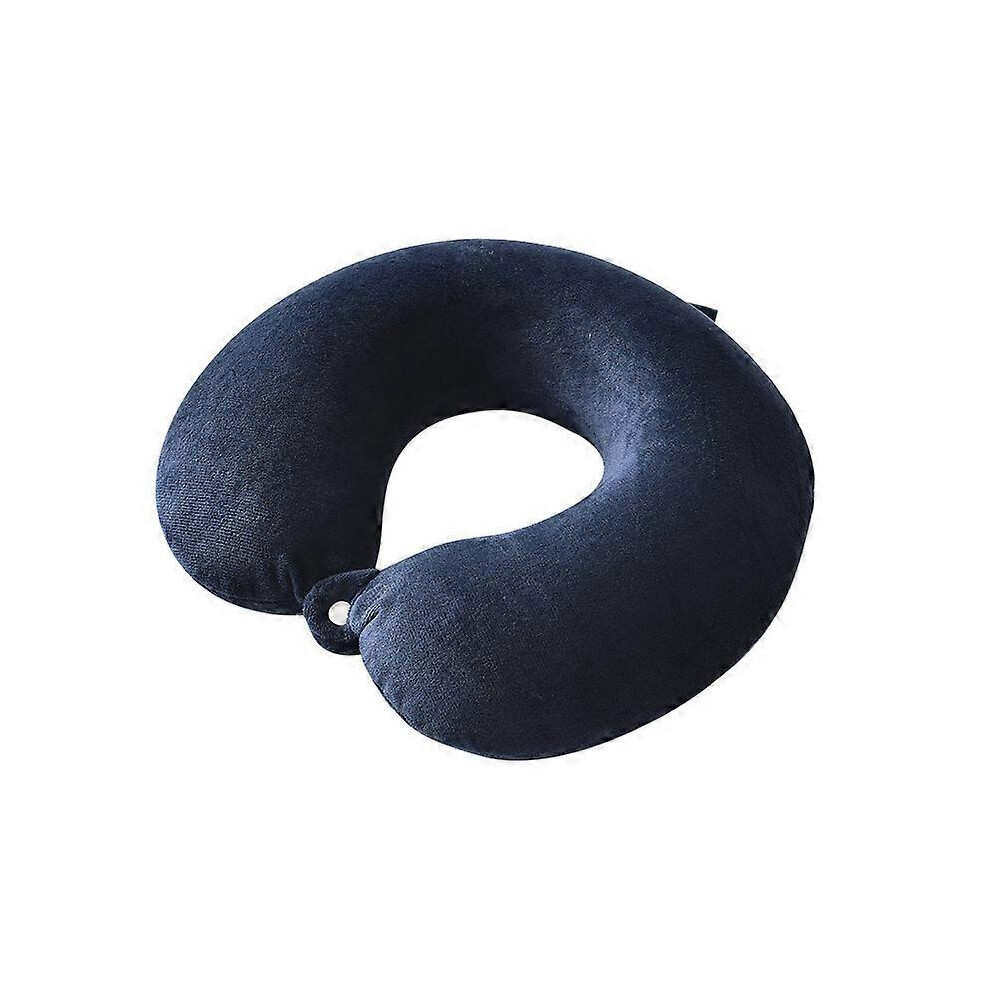(As show, One size) Memory cotton U-shaped pillow Travel neck protection pillow Driving airplane pillow Office sleeping pillow Lunch rest pillow neck