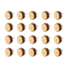 (40 pieces per box, One size) 20/40/60 Pcs Pine Chip Push Pins Thumb Tacks Decorative Pushpins Poster Pins Notice Board Pins for Map Fabric Marking