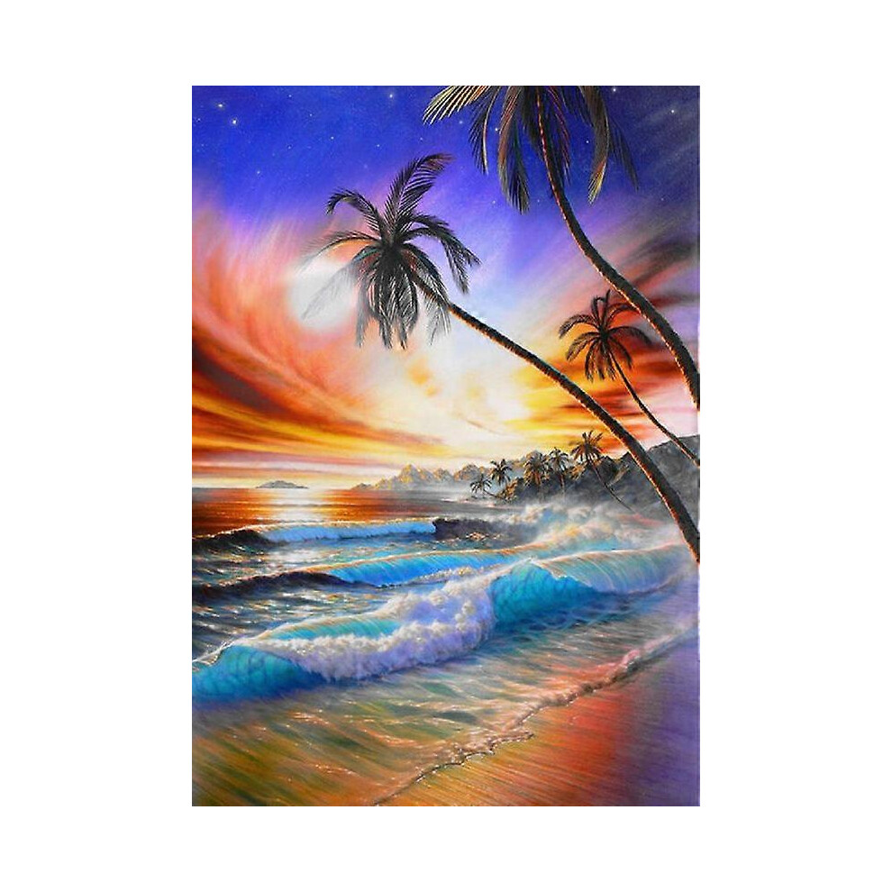 (As show, One size) home decoration scenery DIY 5D landscape diamond painting holiday gift wall art  12X16 inch