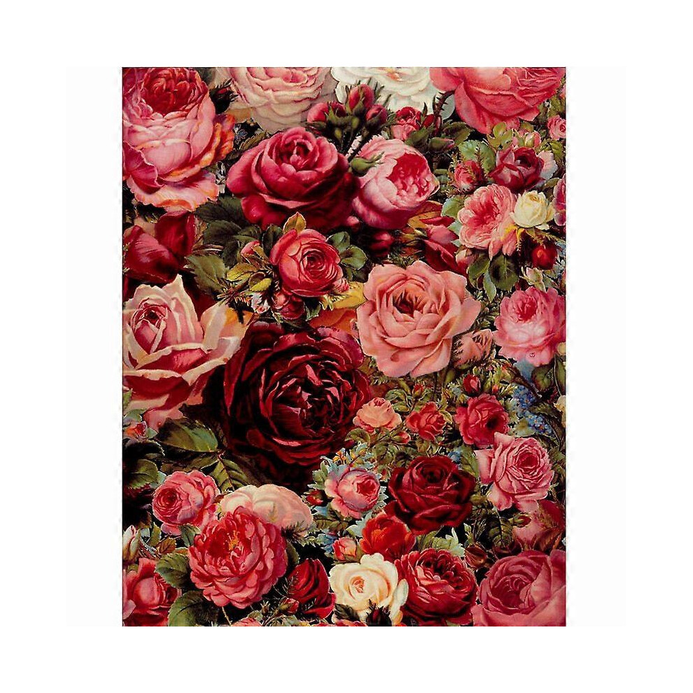 (As show, One size) 5d Diy Diamond Painting Cross Stitch Roses of Various Colors Full Drill Mosaic Embroidery Home Wall Decor Picture Kits 12x16inch