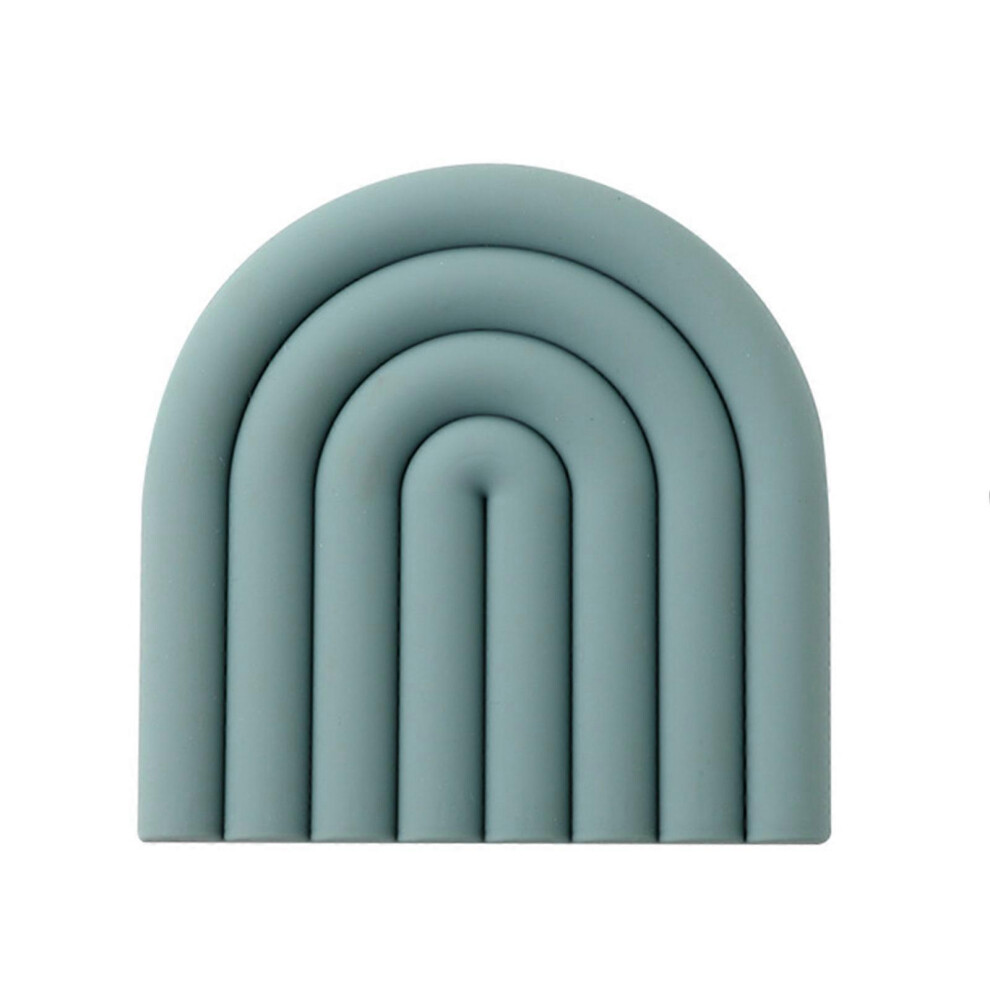 (Blue, One Size) Insulation Pads Table Mats Washable Heat Resistant Anti-Skid Washable Anti-Scalding Pad Nordic Style Blue 3081097263322