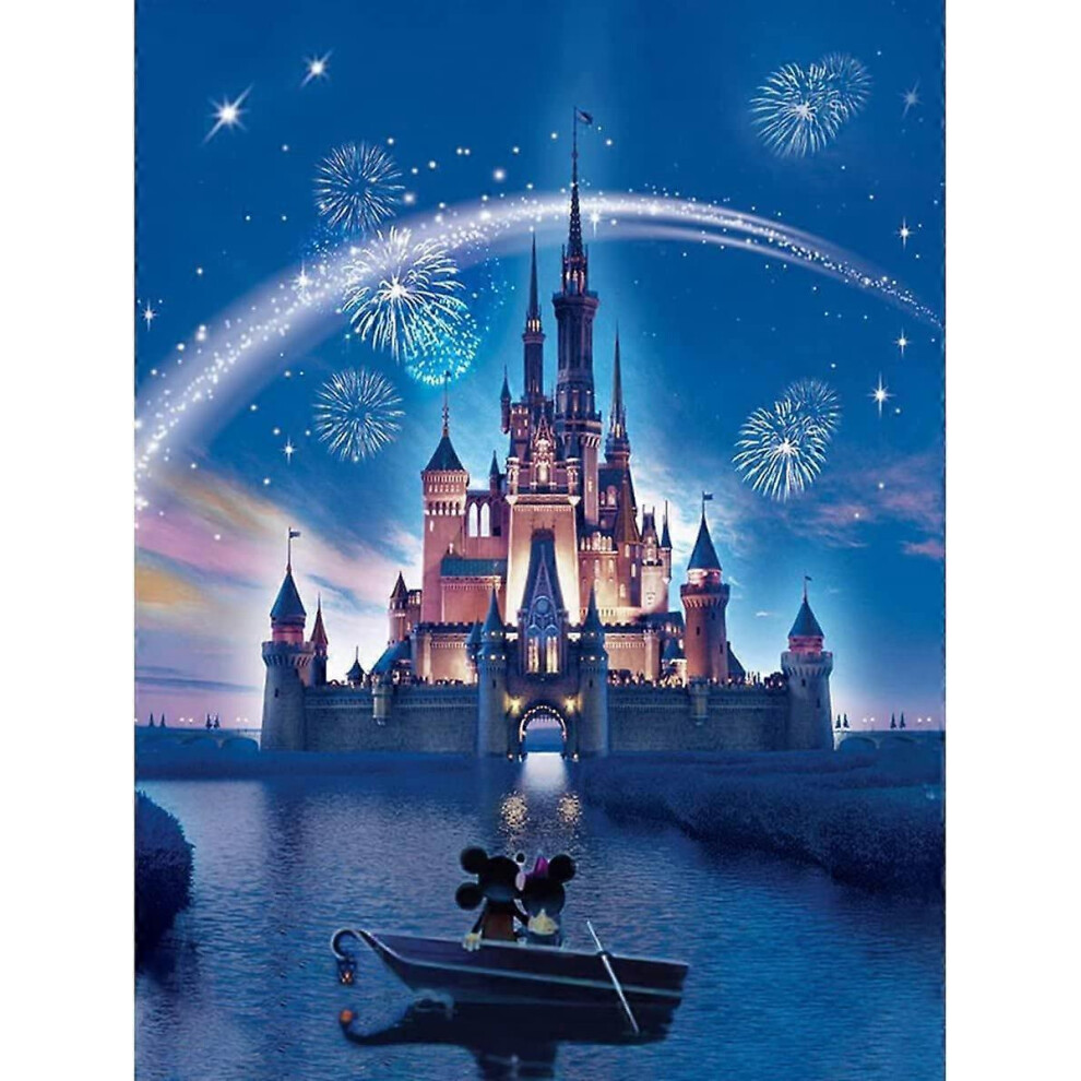 (As show, One size) moonlight Castle Diamond Painting Kits for Adults, Diamond Art for Kids 5d DIY Diamond Painting Kits Full Drill Diamond Painting Wall Decor 12x16 Inch