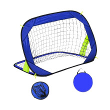 (Orange, One size) Kids Soccer Goal Net Compact Folding Football Goal for Yard Playground Garden Blue