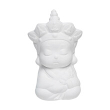 (As show, One size) Blank Silent Buddha Figurine DIY Color Painting for New Year Decoration Dorm