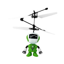 (Yellow, One size) Flying Robot Toy Easy to Control Flying Toys for Boys for Kids Birthday Gift Green