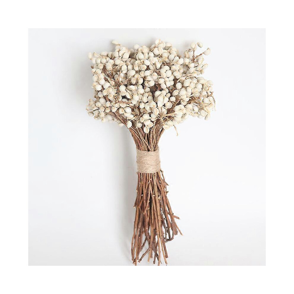(As show, One size) 100G natural cotton ball, dried flowers, dried grass, real white fruit bouquet, party decoration, Diy wedding, family decoration
