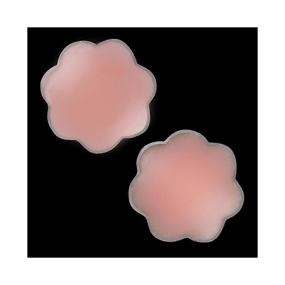 (As show, One size) Silicone Nipple Covers Reusable Adhesive Invisible Nippleless Cover Breast Petals for WomenQuincunx