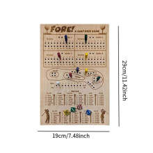 (As show, One size) Golf Dice Board Game Family Golfs Dice for Travel Family Interactive Game