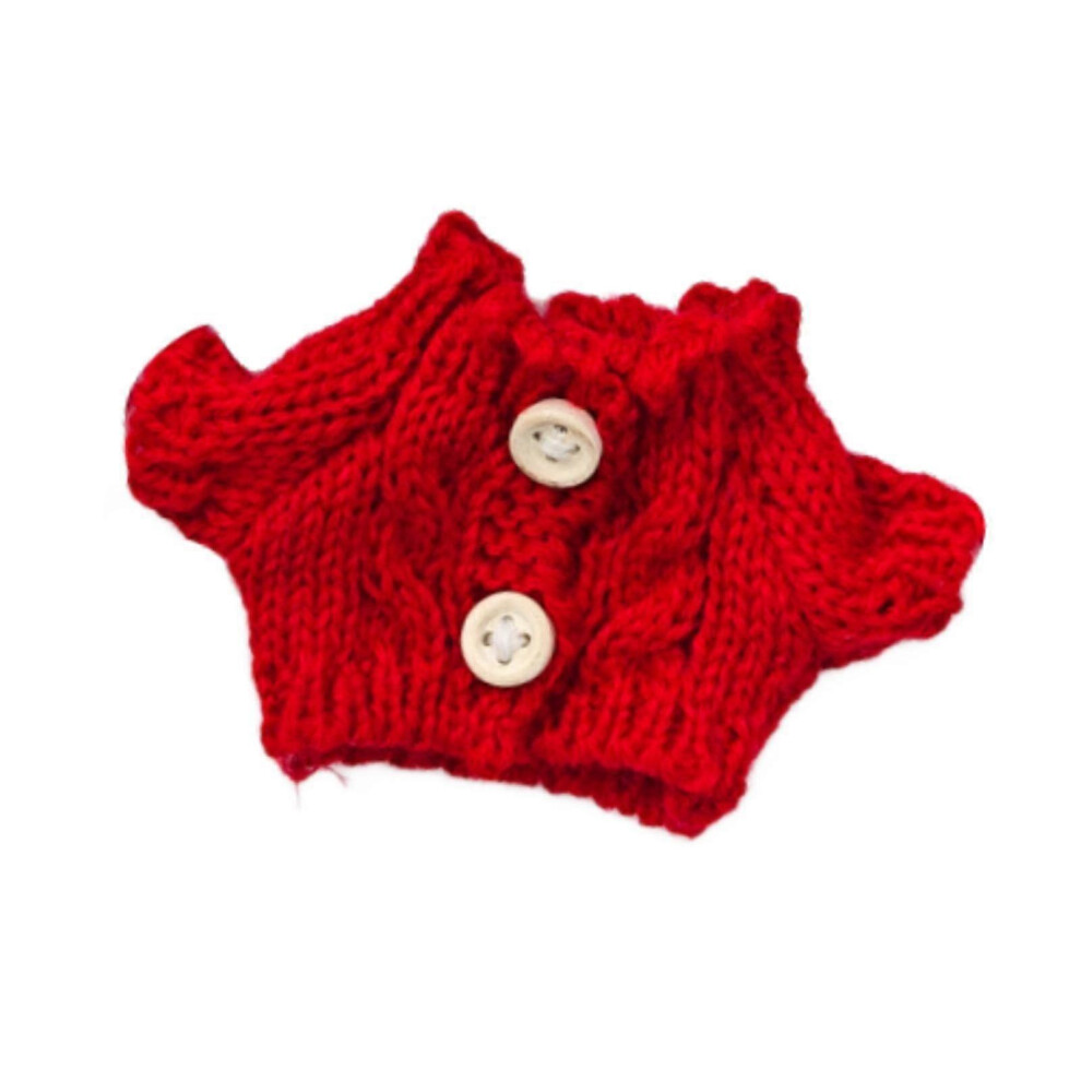 (Sweater Scarf Hat, One Size) 15Cm-17Cm Plush Doll Clothes Plush Doll Accessories Dress Up Stylish Cartoon Sweater 4633730115865