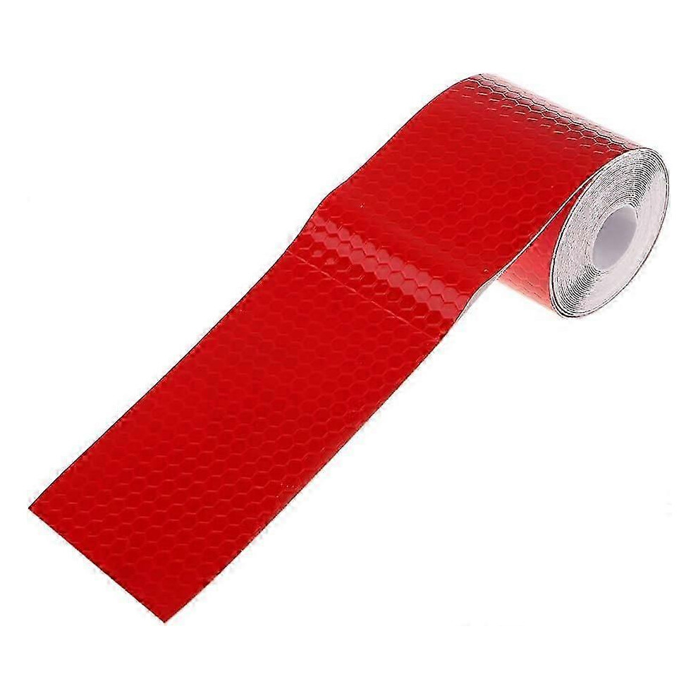(As Show, One Size) 3M Reflective Safety Self-Adhesive Warning Tape Night Visibility For Car/Truck - Red 4633503700861