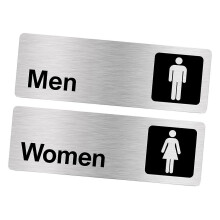 (As show, One size) Restroom Sign Self Adhesive Wall Hanging Toilet Symbol for Office Parks Home