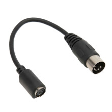 (As show, One size) Keyboard Mouse Converter Cable DIN 5 Pin Male to Mini DIN 6 Pin Female Keyboard Mouse Adapter Cord for PS2 5.9in