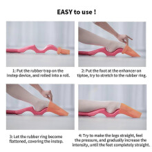 (As show, One size) Ballet Dancer Rubber Sleeve Ballet Foot Stretcher Soft Elastic Foot Rubber Cuff Stretcher Arch Enha