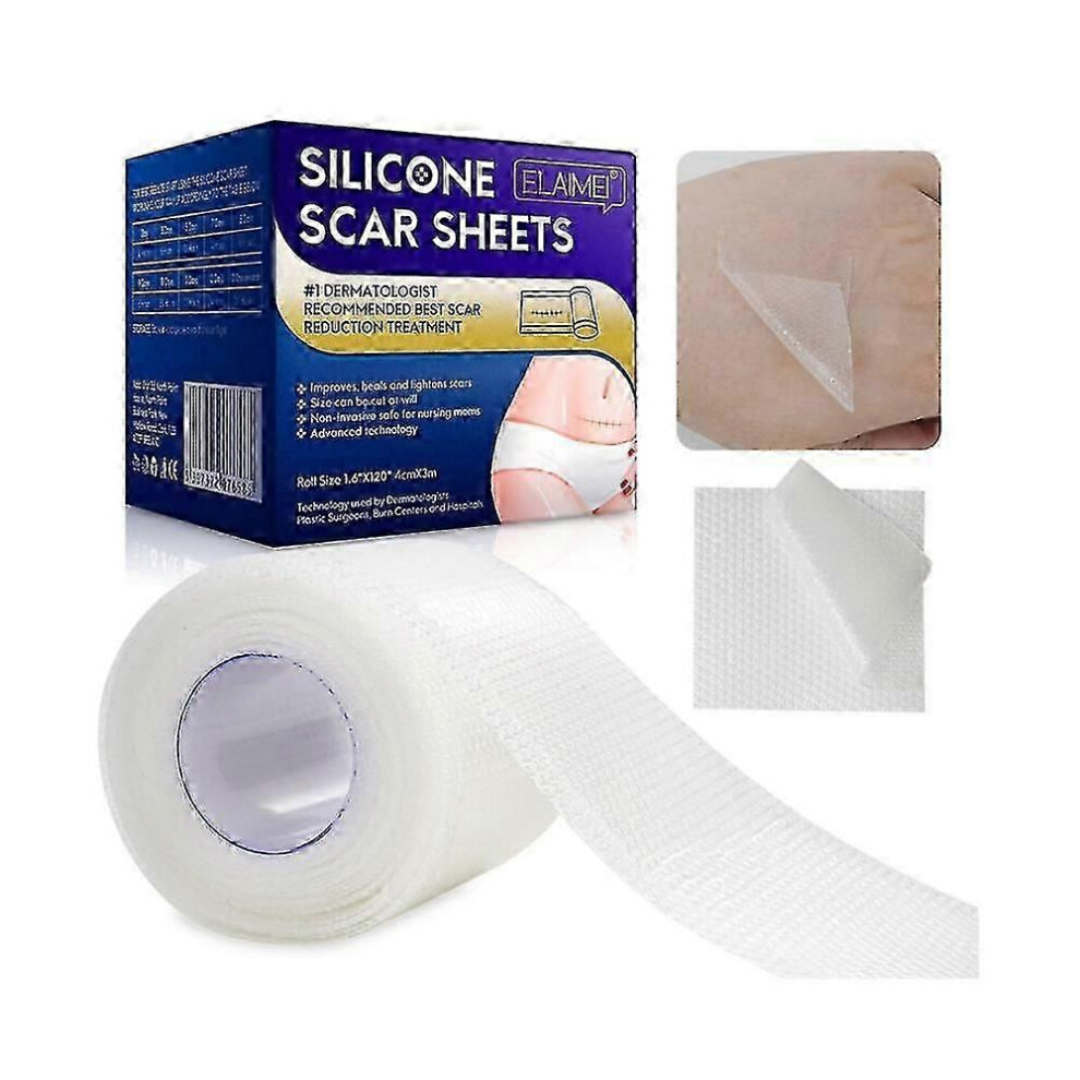 Kikidex (As Show, One Size) 3M Medical Grade Silicone Scar Sheets Gel Tape Roll Scars Removal Skin Treatment Patch Tapes