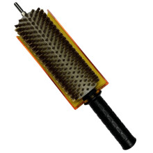 (Nylon, One size) Ski Brush with Axle Handle and Cover Kit Roller Brush Snowboard Waxing Brush Nylon
