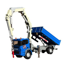 (Yellow, One size) Crane Truck Toy for Ages 3+ Boys Birthday Gift Realistic Diecast Crane Model Yellow