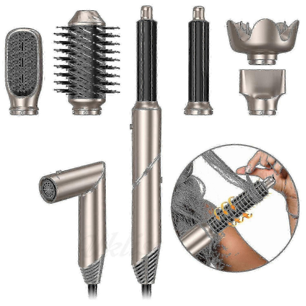(As show, One size) Shark Hair Styler Curly 6-in-1 Air Styler Hair Dryer Birthday Gifts For Her