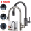 360° Kitchen Sink Mixer Taps Pull Out Spout Spray Single Lever Modern Mono Tap 8