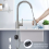 360° Kitchen Sink Mixer Taps Pull Out Spout Spray Single Lever Modern Mono Tap 6