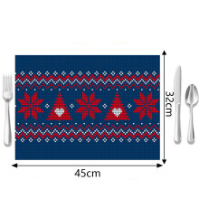 (Style 4, 32*45cm) Christmas Placemat Nordic Style English Letter Napkin Western Restaurant Tablecloth