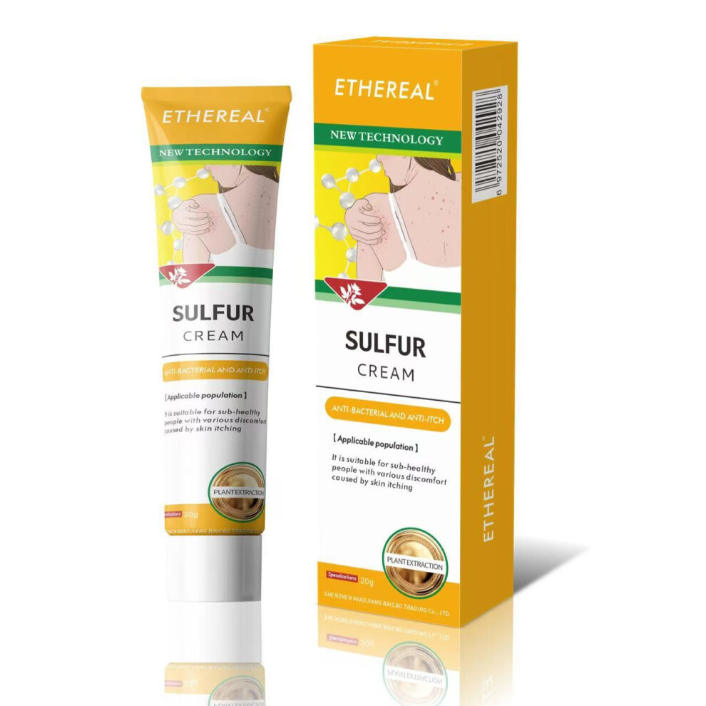 Topsrjyl Cream (20G) Sulfur Ointment 20G Skin Anti-Itch Topical Antibacterial Sulfur Ointment