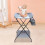 Foldable Baby Diaper Changing Table W/ Elevated Fence and Bottom Storage 6