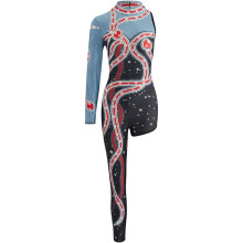 (XXL) Adult One Leg Snake Bodysuit Costume Singer Concert Bodysuit Snake Clothes Jumpsuit Reputation Outfit