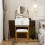 ELECWISH LED Lighted Dressing Table 2 Drawer Vanity Table with Cushioned Stool 8