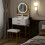 ELECWISH LED Lighted Dressing Table 2 Drawer Vanity Table with Cushioned Stool 9