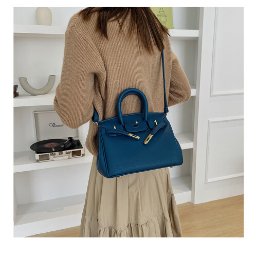 Litchi Pattern Lock Platinum Bag 2